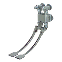 AquaSpec® Wall-Mounted Double Foot-Pedal Mixing Valve, Self-Closing, Lead-Free, Polished Chrome
