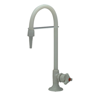 AquaSpec® polypropylene lab faucet with serrated nozzle for distilled water